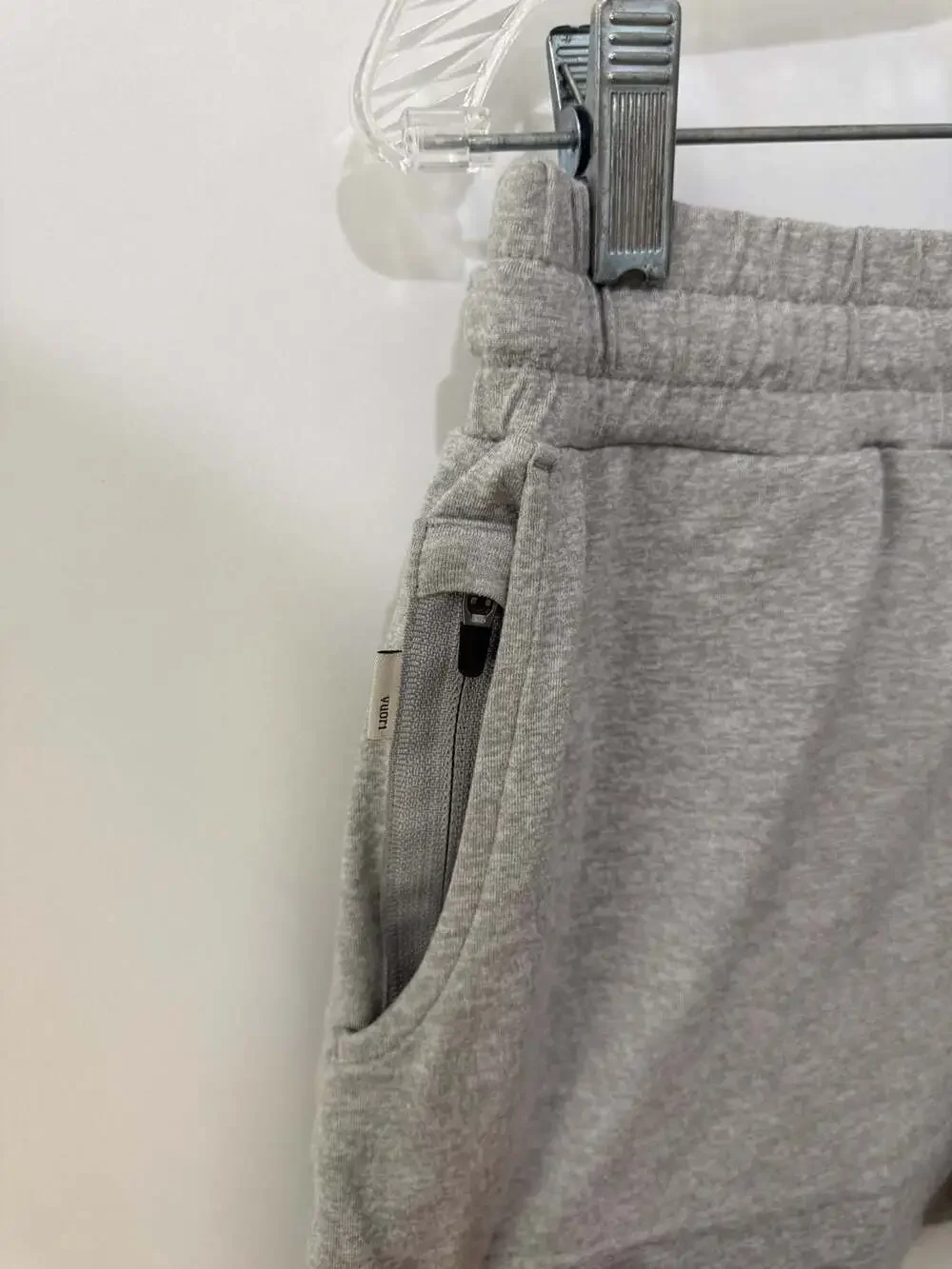 Vuori Grey French Terry Performance Lounge Sweat Shorts with Drawstring